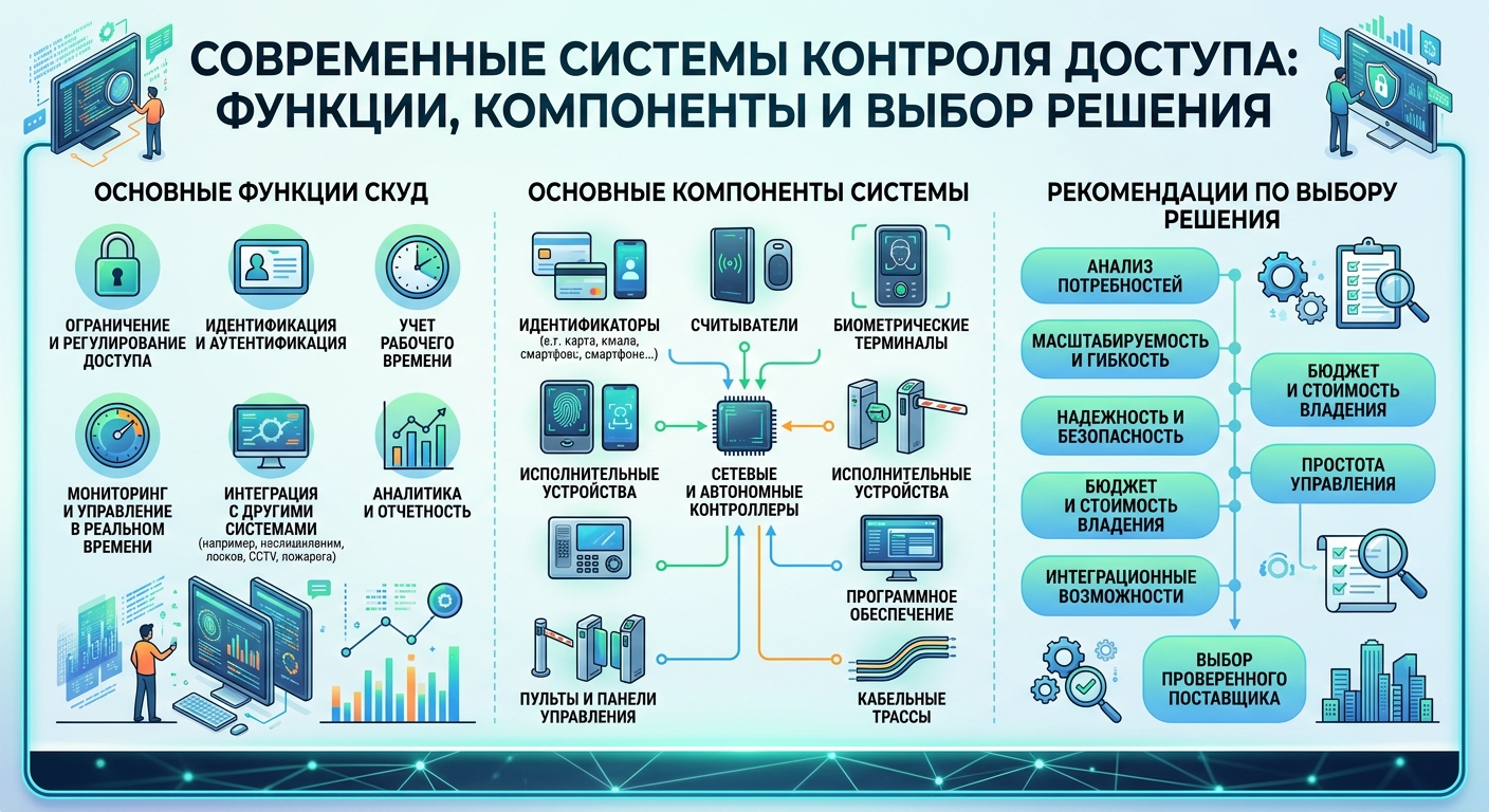 Современные системы контроля доступа: функции, компоненты и выбор решения